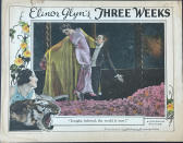 A movie theater lobby card promotes the 1924 silent film "Three Weeks." Many silent films from the early 1900s no longer exist. But they live on in movie theater lobby cards. More than 10,000 of the mostly 11-by-14-inch cards that promoted the cinematic romances, comedies and adventures of the era are being digitized for preservation and publication online, thanks to an agreement formed between Chicago-based collector Dwight Cleveland and Dartmouth College. (Photo Courtesy Dwight Cleveland via AP)