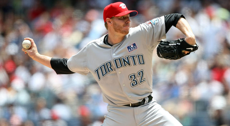 Former Blue Jays legend Roy Halladay died in a plane crash on Tuesday. (Photo by Nick Laham/Getty Images)