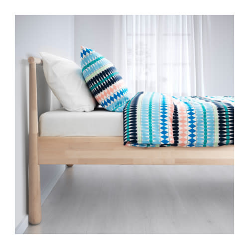 <p>But that’s an issue that could be solved by staining the bed a different color, adding a simple stripe, etc. Basically, the bed encourages all sorts of creativity. DIYers, let us know what you come up with! <i>(Photo: <a href="http://www.ikea.com/us/en/catalog/products/S29130015/" rel="nofollow noopener" target="_blank" data-ylk="slk:IKEA;elm:context_link;itc:0;sec:content-canvas" class="link ">IKEA</a>)</i></p>