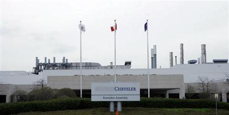 Chrysler Canada's Brampton Assembly plant is seen April 30, 2008. REUTERS/Peter Jones