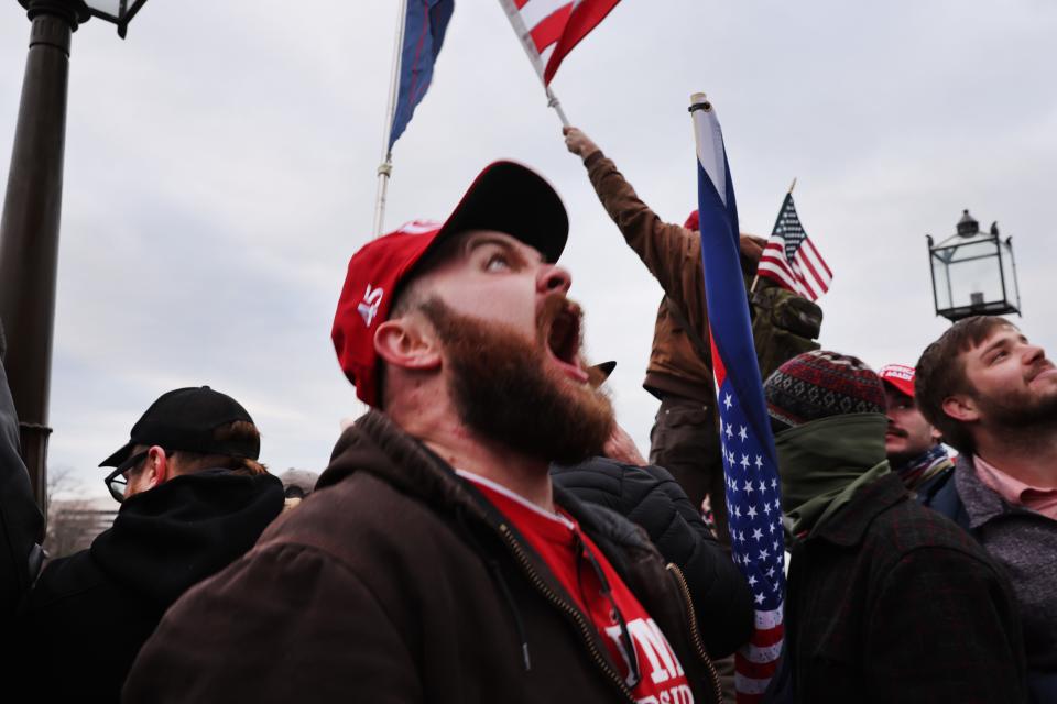 Thousands of President Donald Trump's  supporters storm the U.S. Capitol on Jan. 06, 2021.