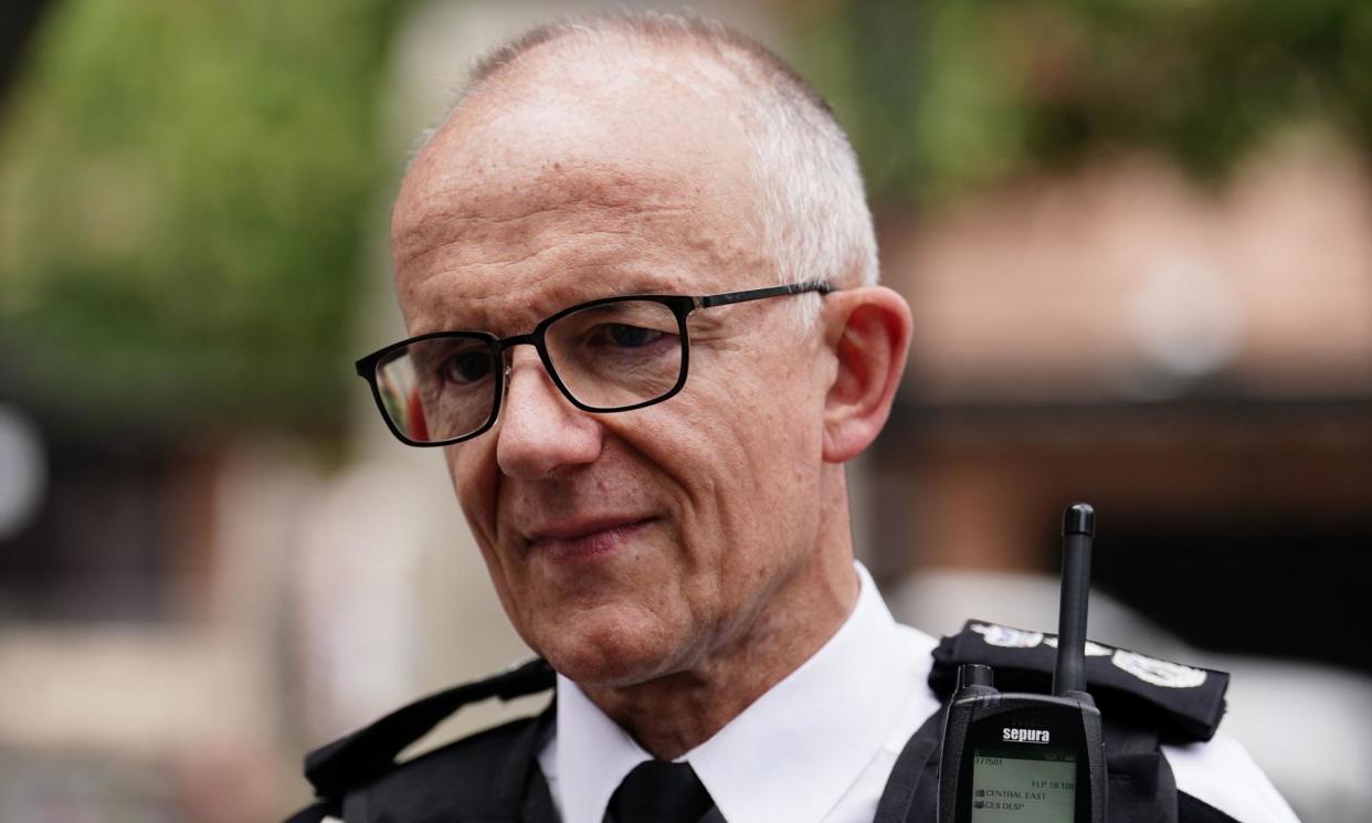 <span>Sir Mark Rowley referenced an upcoming study produced for police chiefs nationally, which says there are up to four million perpetrators of violence against women and children.</span><span>Photograph: Jordan Pettitt/PA</span>