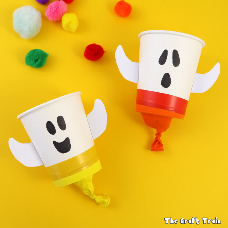 <p>The Craft Train</p><p>Aren’t these pom pom poppers boo-tiful? Head over to <a href="https://www.thecrafttrain.com/pom-pom-popper-ghosts/" rel="nofollow noopener" target="_blank" data-ylk="slk:The Craft Train;elm:context_link;itc:0;sec:content-canvas" class="link ">The Craft Train</a> to find out how you can make your own for your spooky shindig! </p>