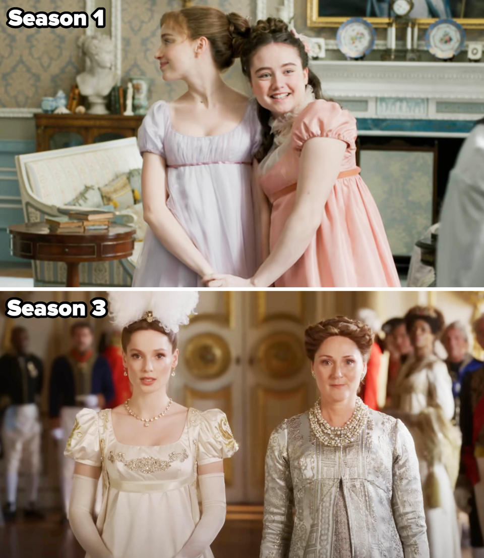 Ruby Stokes as Francesca Bridgerton vs Hannah Dodd as Francesca in Bridgerton