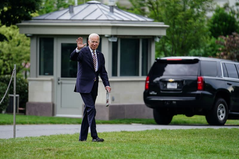 U.S. President Biden departs from the White House in Washington