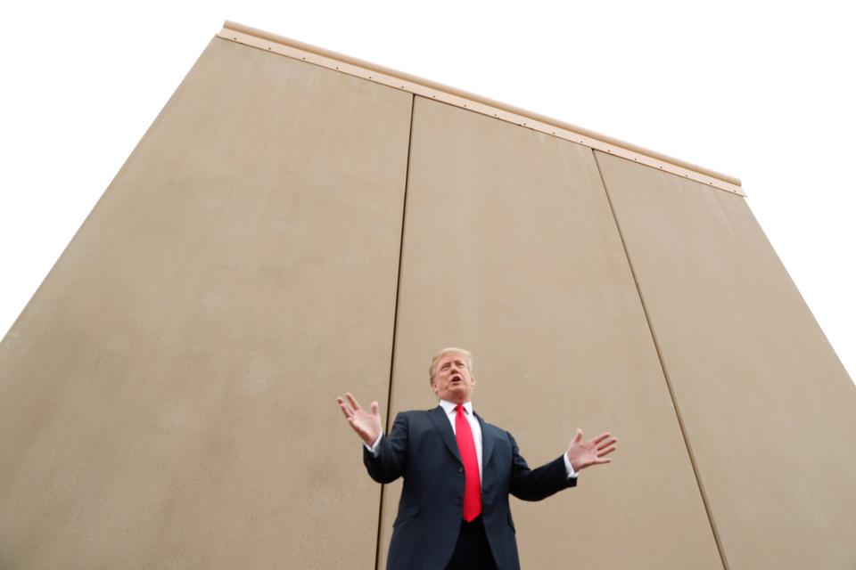 trump border wall prototypes