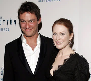 Dominic West and Julianne Moore at the New York premiere of Revolution Studios' The Forgotten