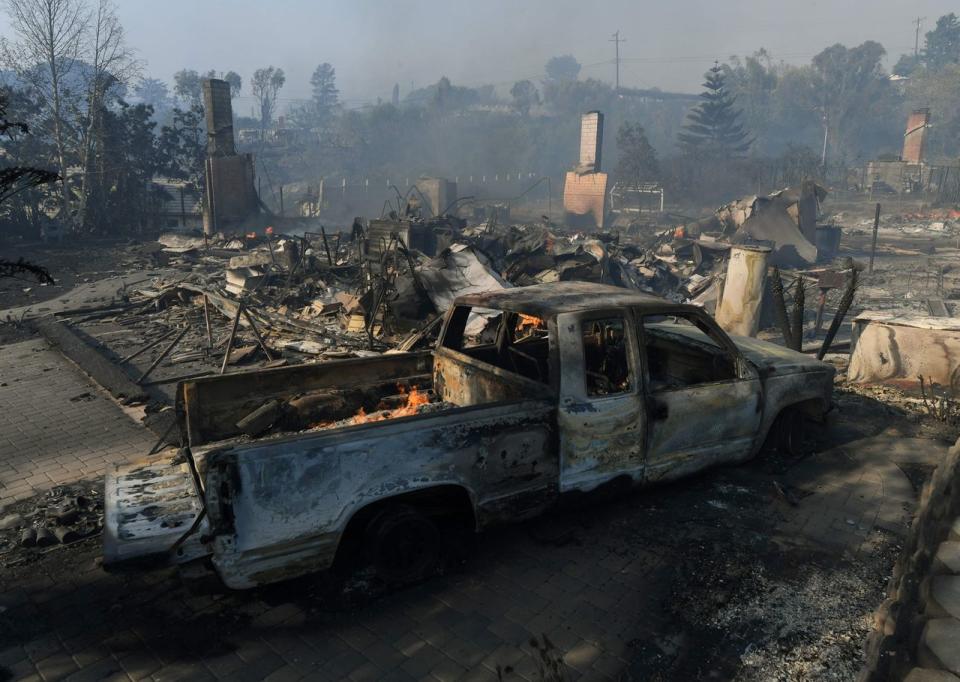 The Thomas wildfire in late 2017 caused extensive damage in southern California.