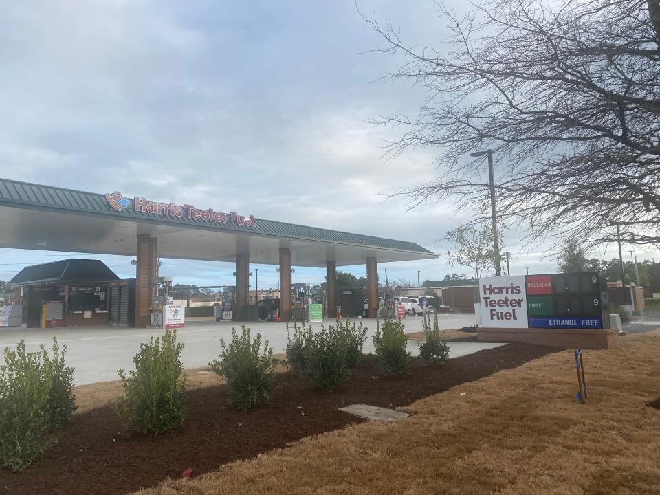 The Harris Teeter Fuel Station that will soon open next to the Harris Teeter already in Mayfaire.