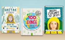 Auch in anderen Bereichen ist ein "Greta-Thunberg-Effekt" festzustellen: In Großbritannien stellten Verlage im August 2019 fest, dass sich sowohl die Anzahl als auch die Verkaufszahlen von Kinderbüchern, die sich um den Klimawandel drehen und junge Leser ermuntern, sich aktiv für die Umwelt einzusetzen, verdoppelt hätten. (Bild: Plaza / Heel Verlag / Schwager & Steinlein / Oetinger)