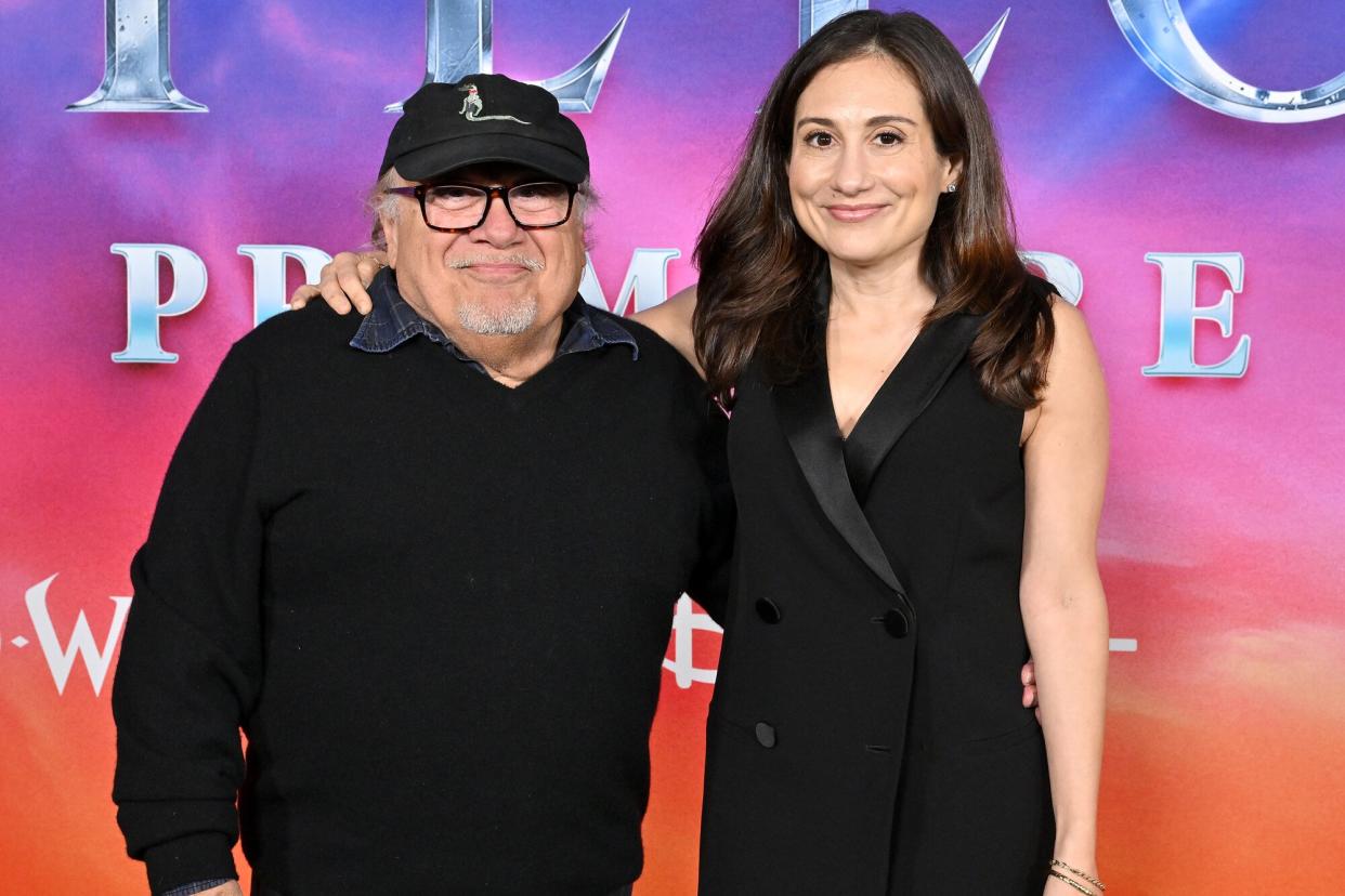 Danny DeVito and Lucy DeVito attend Lucasfilm and Imagine Entertainment's New Series "Willow" Premiere at Regency Village Theatre on November 29, 2022 in Los Angeles, California.