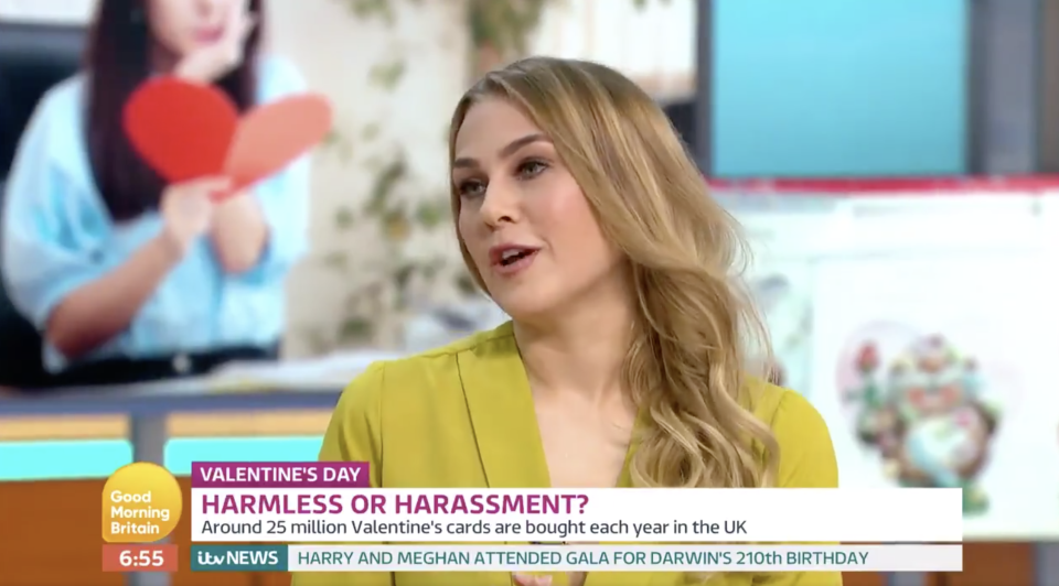 Annabelle Knight claims sending a Valentine’s Day card to someone you’re not romantically involved with is a form of harassment