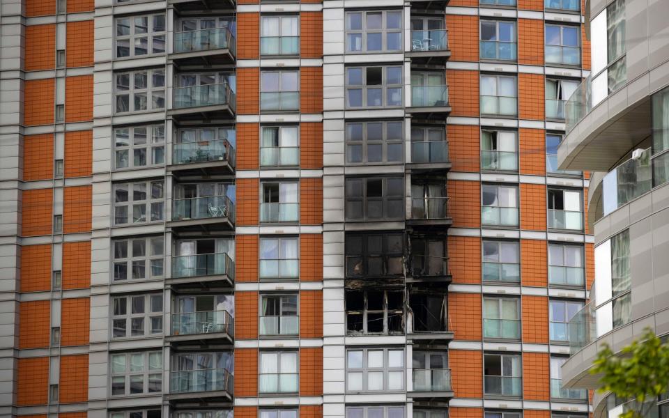 Fire at New Providence Wharf in Poplar, East London - Jamie Lorriman