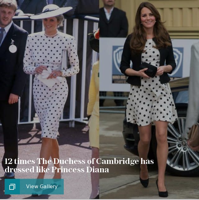 12 times The Duchess of Cambridge has dressed like Princess Diana