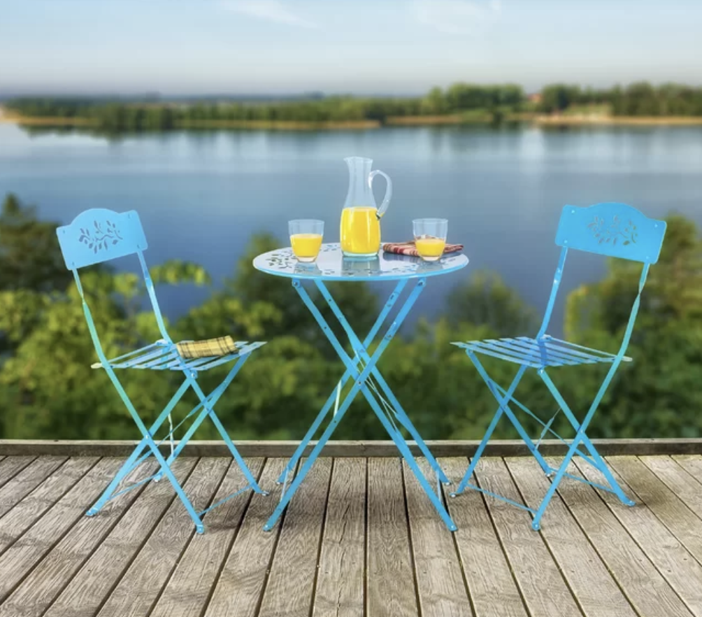 Wayfair's two-person bistro set offers a stylish set-up for an affordable price. (Photo via Wayfair)