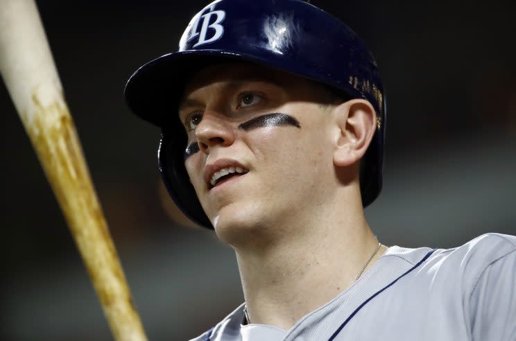 Logan Morrison is not happy Gary Sanchez is in the Home Run Derby. (AP Photo)