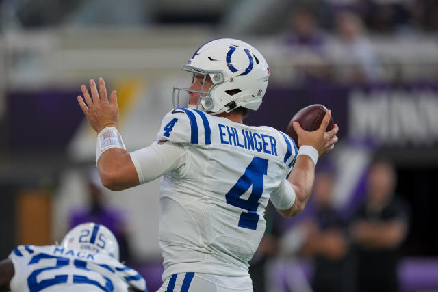 WATCH: Former Texas QB Sam Ehlinger makes his NFL debut on