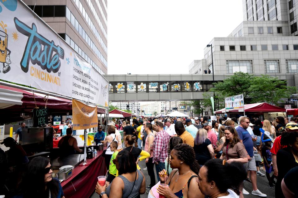 Taste of Cincinnati will be held on four blocks of Fifth Street, between Main Street and just east of Sentinel Street, causing multiple roads to be closed off.