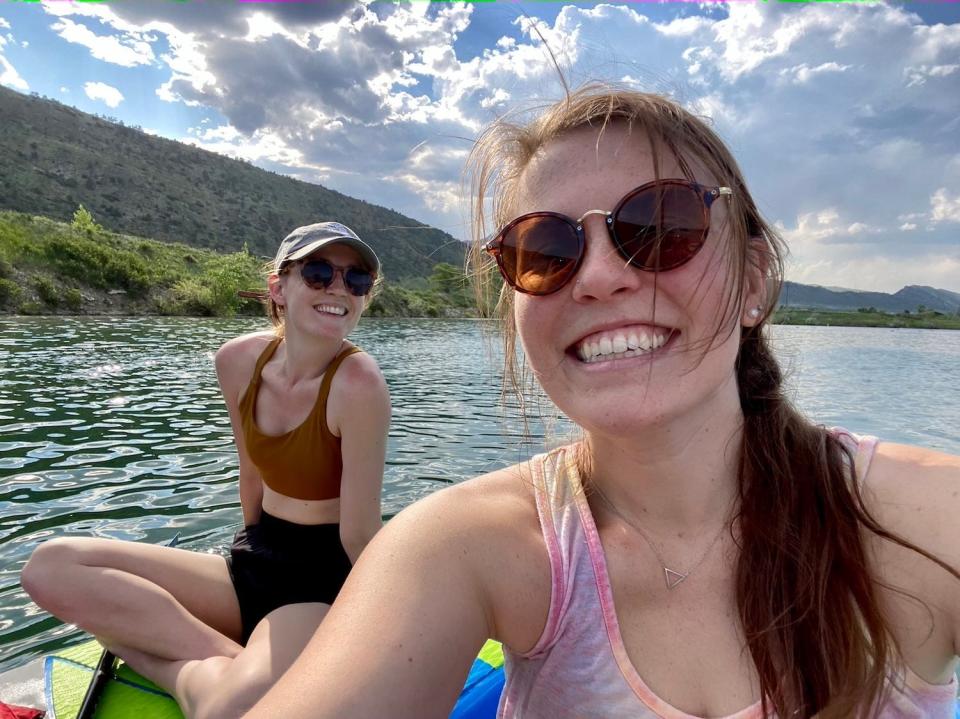 Paddle boarding outside of Denver, Colorado.