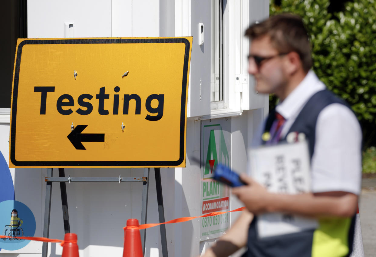 A Covid-19 testing centre at Bradford University in West Yorkshire, one of the areas where new measures have been implemented to prevent the spread of coronavirus. Stricter rules have been introduced for people in Greater Manchester, parts of East Lancashire, and West Yorkshire, banning members of different households from meeting each other indoors. (Photo by Danny Lawson/PA Images via Getty Images)