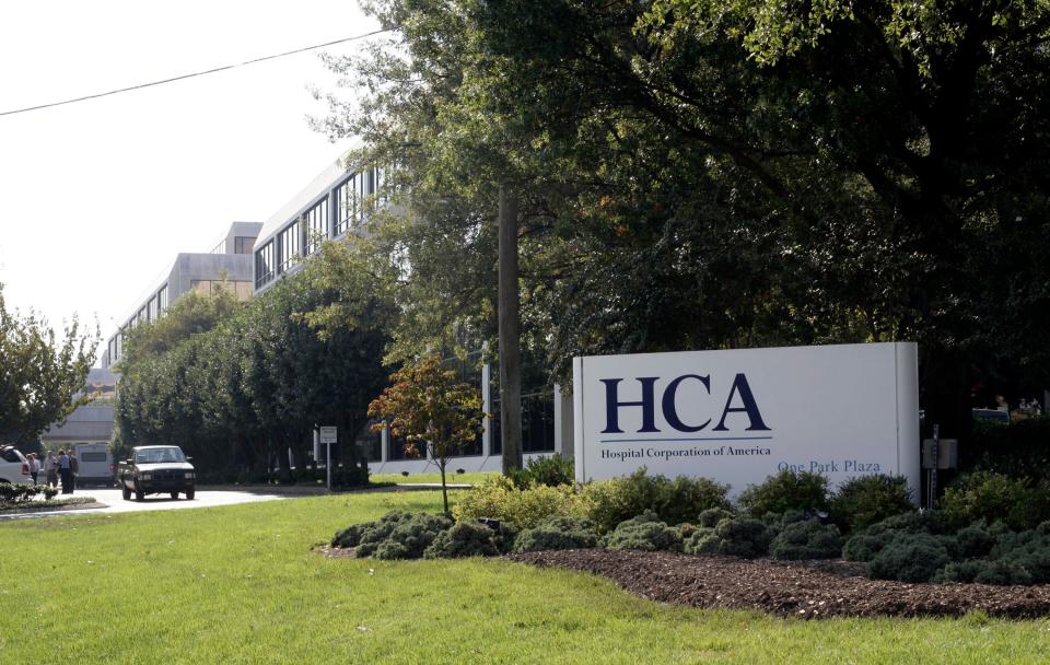 Headquarters of Hospital Corp. of America, one of the nation's largest hospital operators, is seen Oct. 14, 2005, in Nashville, Tenn. In 2023, HCA Healthcare, which operates 182 hospitals and thousands of health care facilities across 20 states, experienced the third-largest health data breach overall and the largest of the year.
