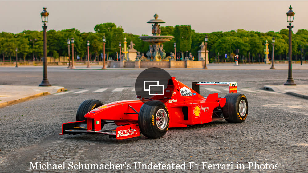 Michael Schumacher’s undefeated 1998 Ferrari F300 Formula 1 race car. - Credit: Kevin Van Campenhout, courtesy of RM Sotheby's.