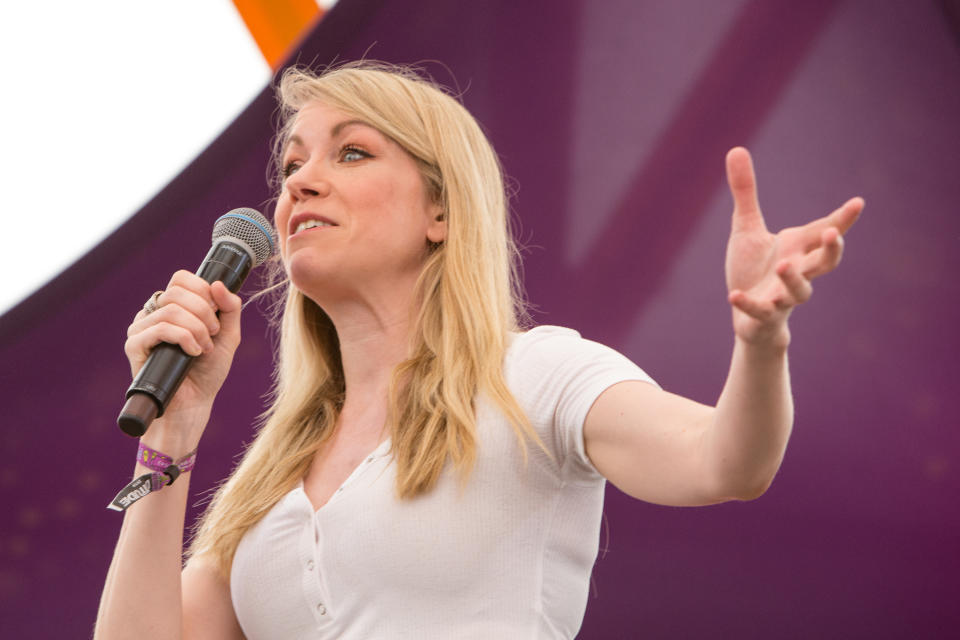 SOUTHWOLD, UNITED KINGDOM - 2019/07/21: Comedian Rachel Parris performs on day 3 during the 2019 Latitude Festival at Henham Park. (Photo by Keith Mayhew/SOPA Images/LightRocket via Getty Images)