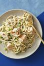 <p>Low-fat cream cheese adds flavor without a lot of fat to this hearty pasta.</p><p>Get the <a href="https://www.goodhousekeeping.com/food-recipes/easy/a47534/creamy-lemon-chicken-pasta-recipe/" rel="nofollow noopener" target="_blank" data-ylk="slk:Creamy Lemon Chicken Pasta recipe;elm:context_link;itc:0;sec:content-canvas" class="link "><strong>Creamy Lemon Chicken Pasta recipe</strong></a><em>.</em></p>