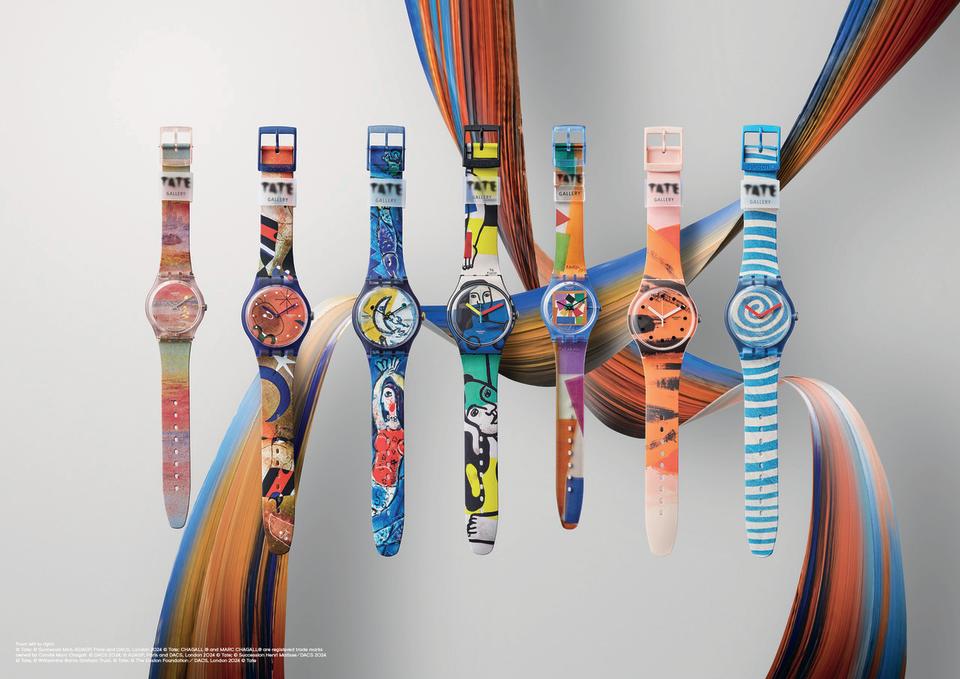 Swatch x <a href="https://wwd.com/eye/people/lynette-yiadom-boakye-tate-britain-1235417764/" rel="nofollow noopener" target="_blank" data-ylk="slk:Tate;elm:context_link;itc:0;sec:content-canvas" class="link ">Tate</a> Gallery Collection