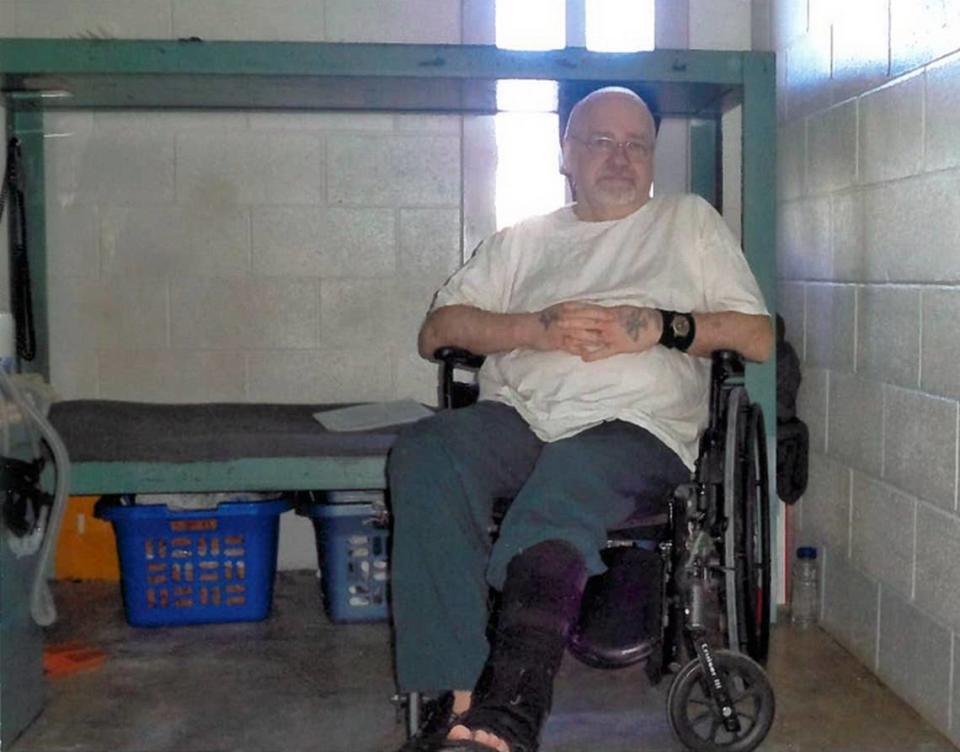 Thomas Creech, pictured here in November 2020, is Idaho’s longest-serving prisoner on death row. Now 73, he awaits a January hearing so the state parole board can review whether to drop his sentence to life in prison.