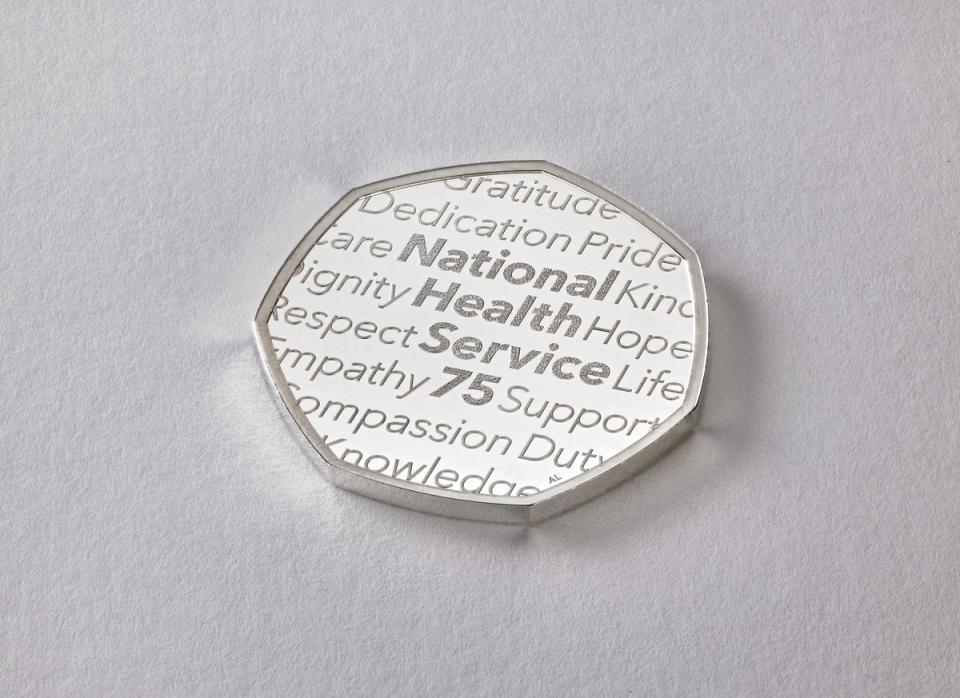 coin 75 Years of the NHS National Health Service 50p. Photo: Royal Mint 