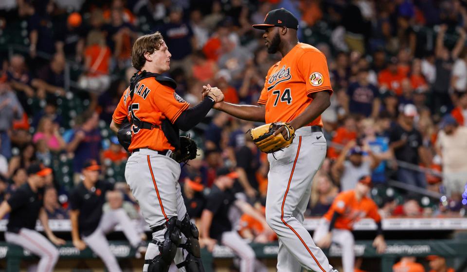 Orioles catcher Adley Rutschman and closer Felix Bautista have formed an electric rookie battery.