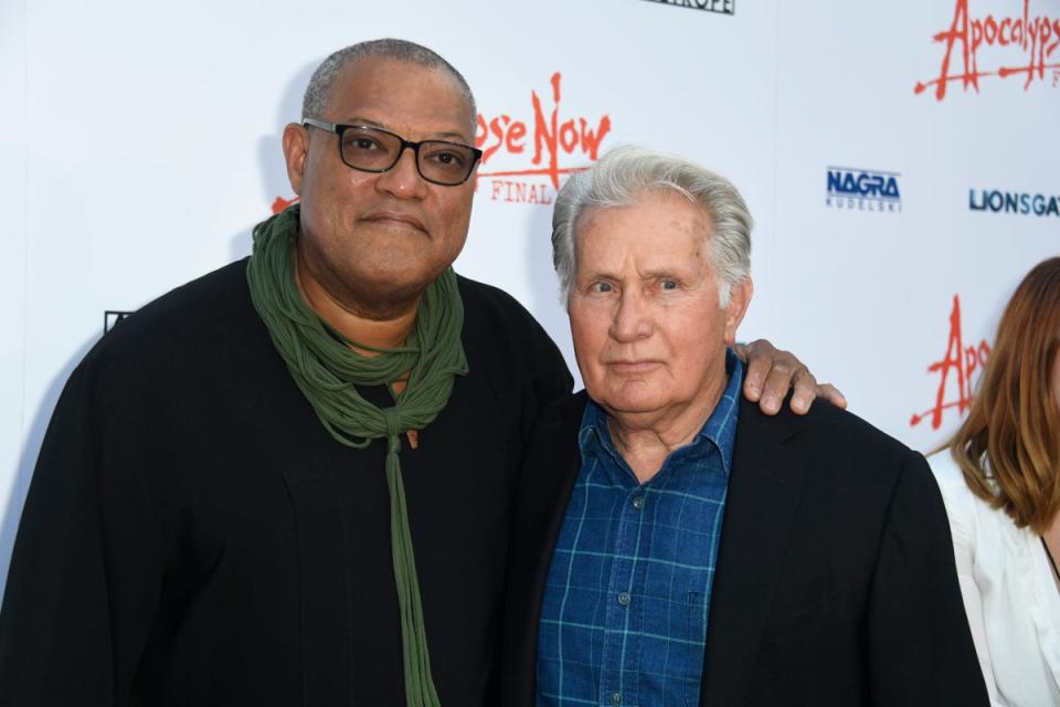 Fishburne (left) with Estevez’s father Martin Sheen (Getty Images)