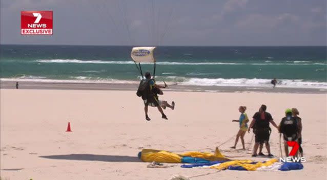 The skydive experience was Jake Boscher's 21st birthday gift. Source: 7 News