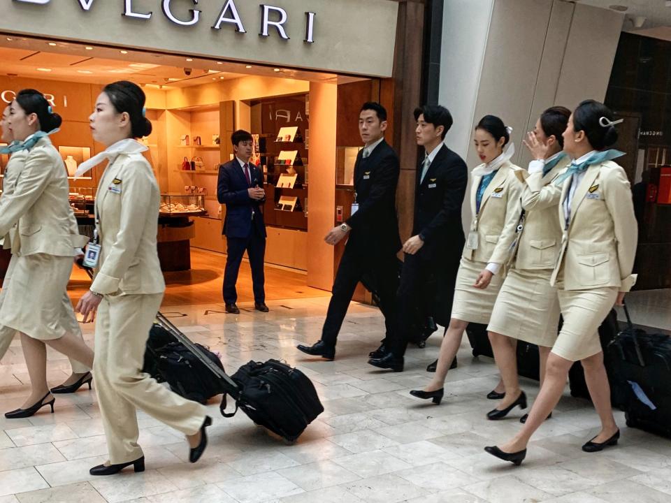 Korean Air flight attendents