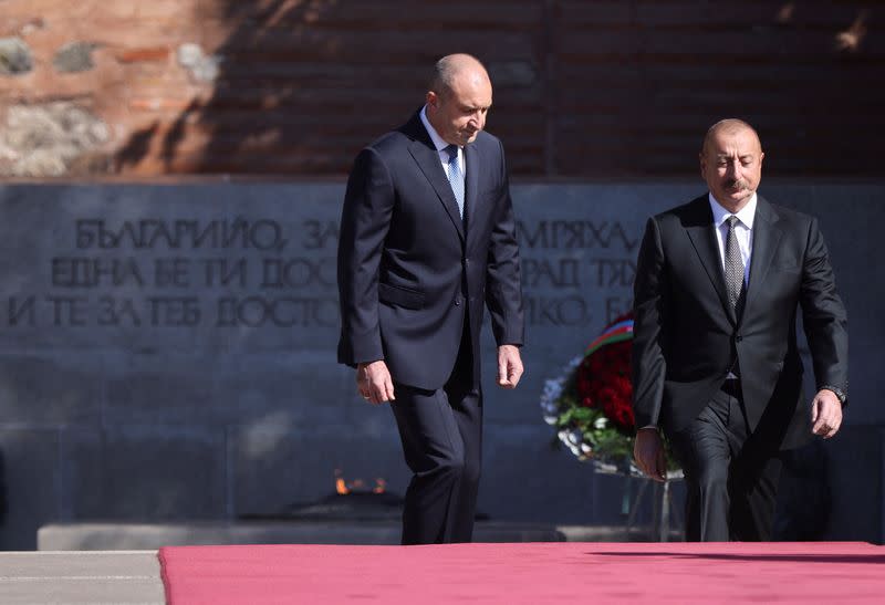 Azeri President Ilham Aliyev meets his Bulgarian counterpart Rumen Radev in Sofia