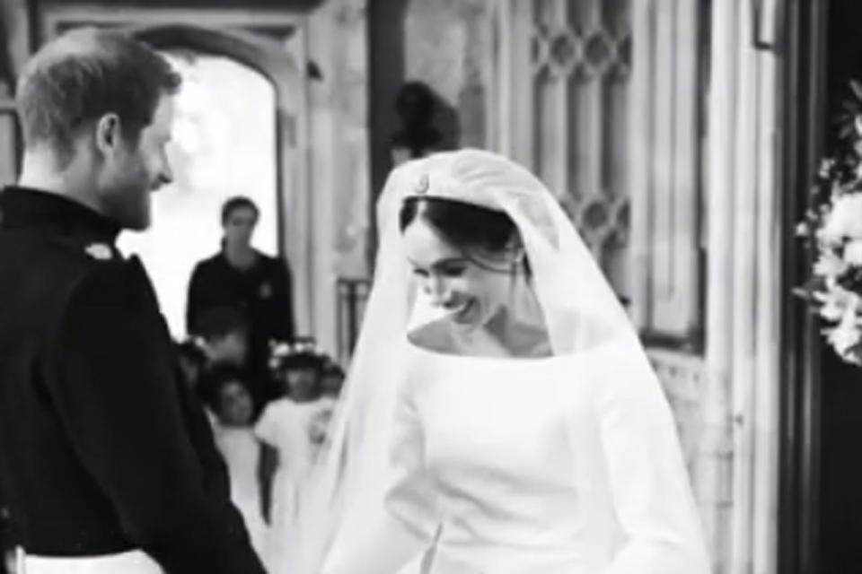 Meghan Markle and Prince Harry share sweet behind-the-scenes images of royal wedding as they celebrate their first anniversary