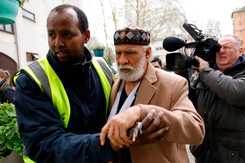 The Muslim prayer leader returned to the mosque on Friday (AFP via Getty Images)