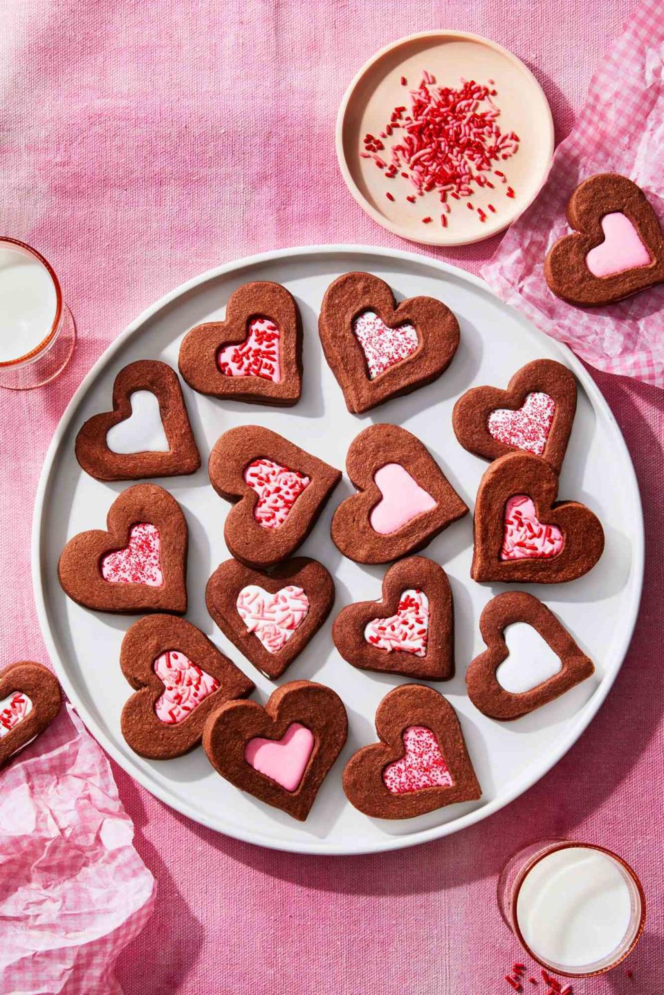 Chocolate-Marshmallow Linzer Heart Cookies