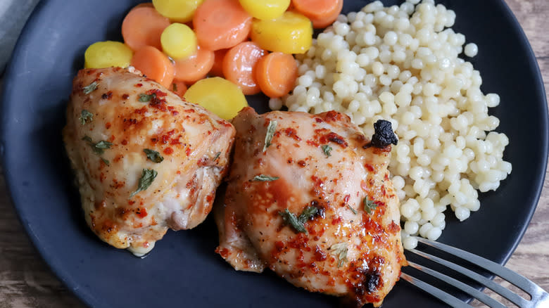 chicken with couscous and vegetables