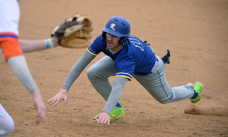 Clear Spring's Hutson Trobaugh, shown in a game against Boonsboro earlier this season, struck out nine and allowed just one walk over four hitless innings of relief to get the win in a 4-3, 11-inning victory over Brunswick in the 1A West Region II semifinals Saturday.