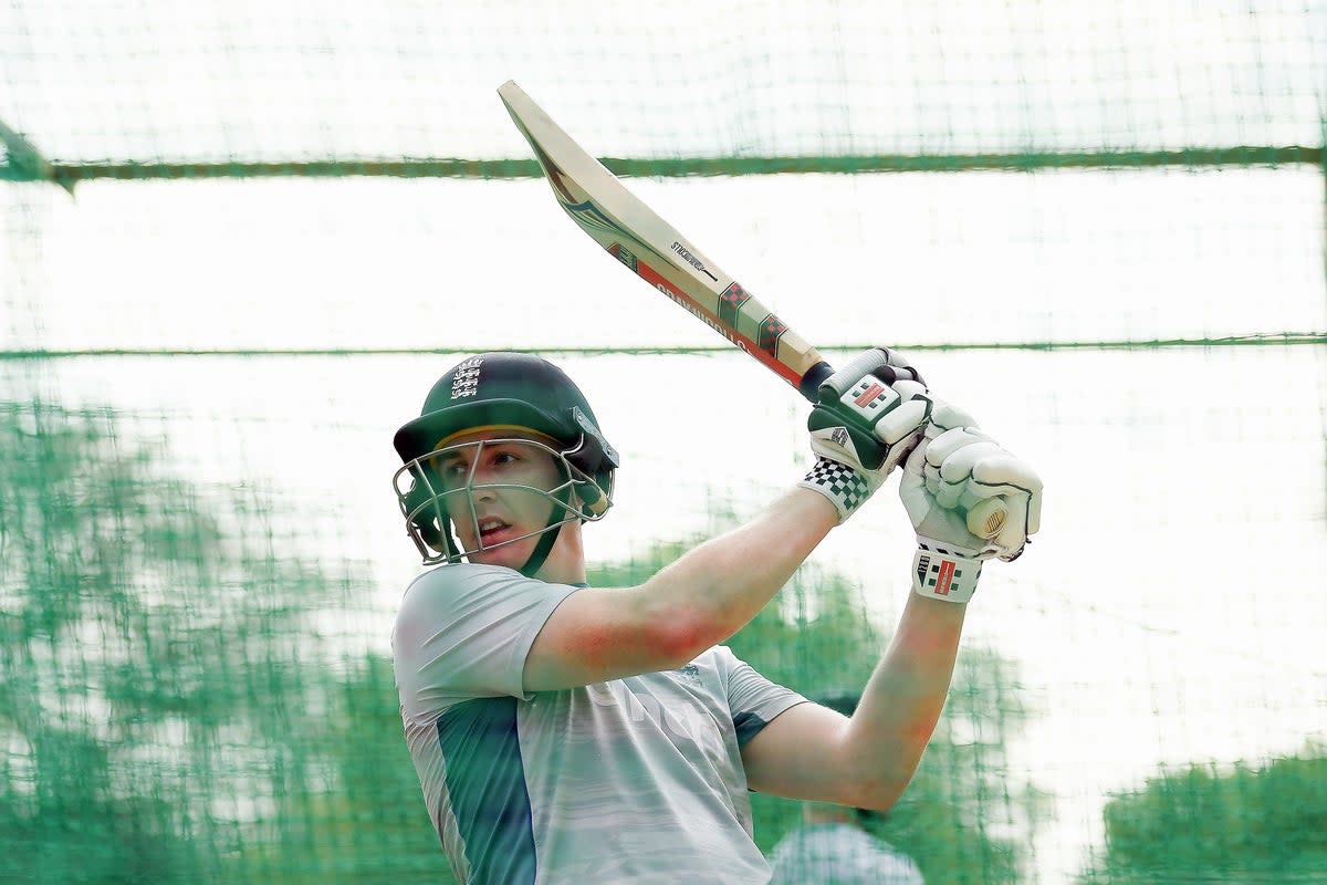  Ready to go: Harry Brook in the nets at Bloemfontein ahead of the one-day series against South Africa, which starts on Friday   (Getty Images)