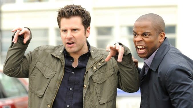  James Roday and Dule Hill in Psych. 