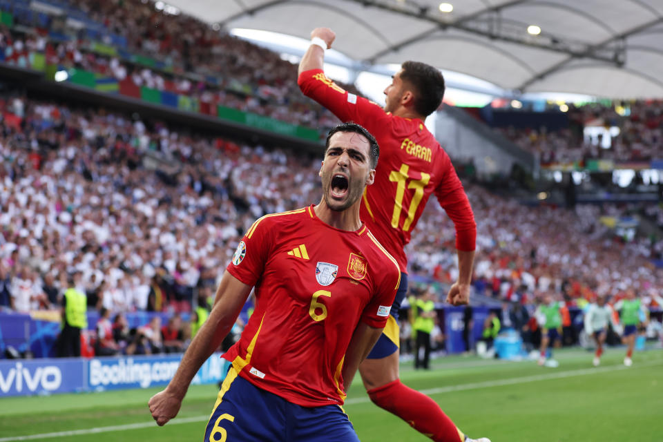 西班牙Mikel Merino。(Photo by Alex Livesey/Getty Images)