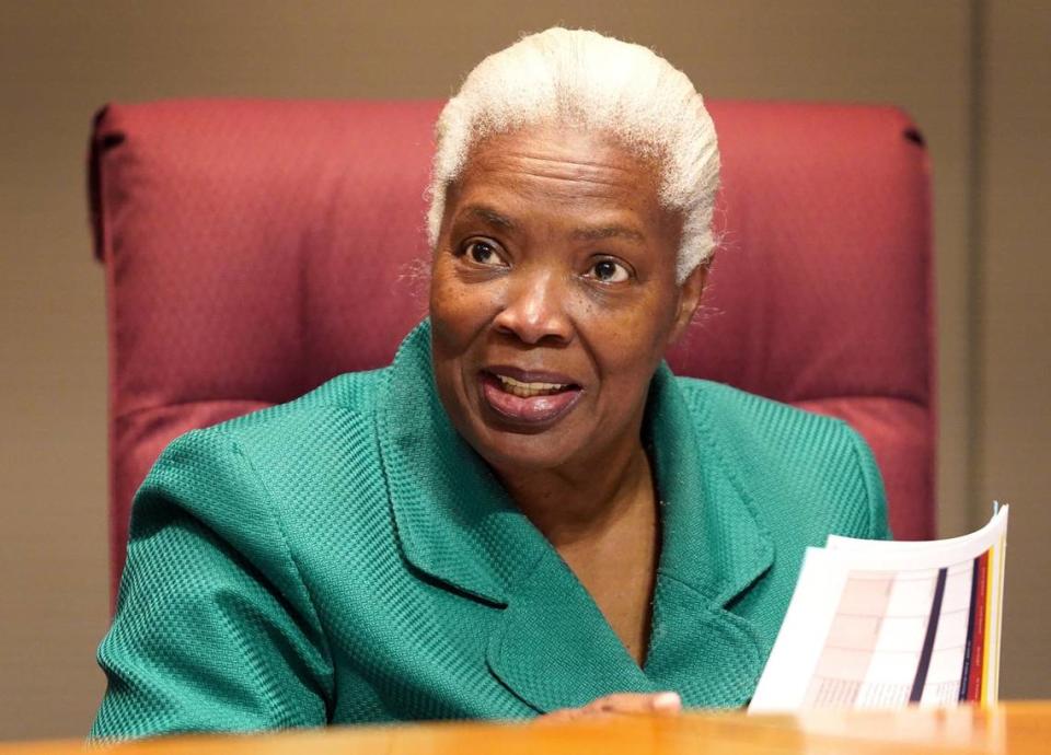 Mecklenburg Board of County Commissioner Ella Scarborough attends a meeting on Oct. 01, 2019 at the Charlotte-Mecklenburg Government Center in Charlotte.