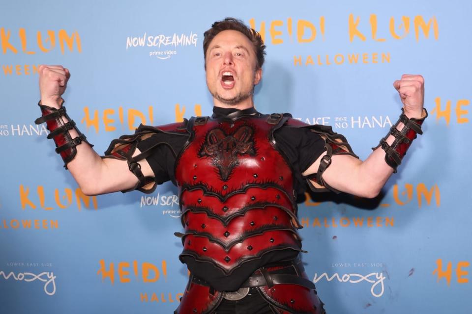 <div class="inline-image__caption"><p>Elon Musk, shown here at a Halloween party, cleaned house immediately after buying Twitter.</p></div> <div class="inline-image__credit">Taylor Hill/Getty</div>