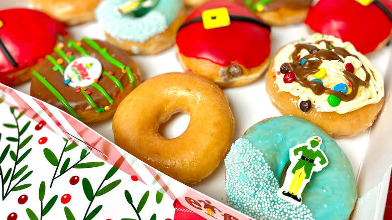 Krispy Kreme 'Elf' box and limited edition doughnuts