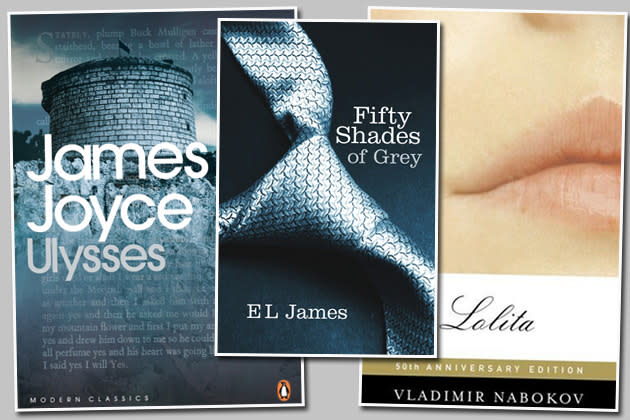 "Ulysses", "Fifty Shades of Grey" und "Lolita": Verbotene Bücher (Bilder: Amazon)