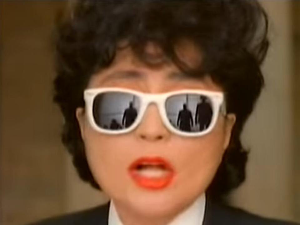 Yoko Ono in the "Hell In Paradise" music video directed by Zbigniew Rybczyński.