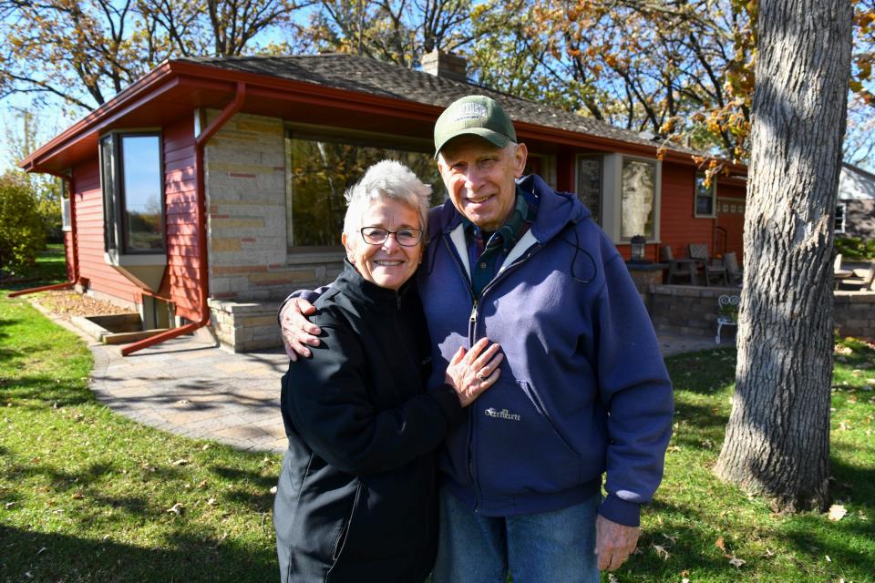 Jim and Diane Braegelman are pictured near their home on River Oaks Lane Tuesday, Oct. 26, 2021, near Sartell.